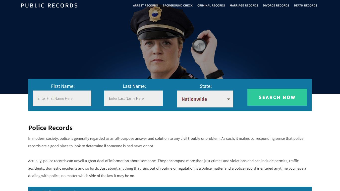 Police Records | Get Instant Reports On People - Public Records